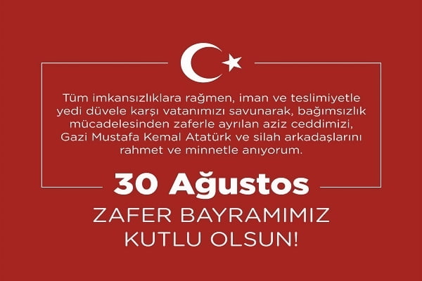 30 Ağustos Zafer Bayrami Mesajlari 1